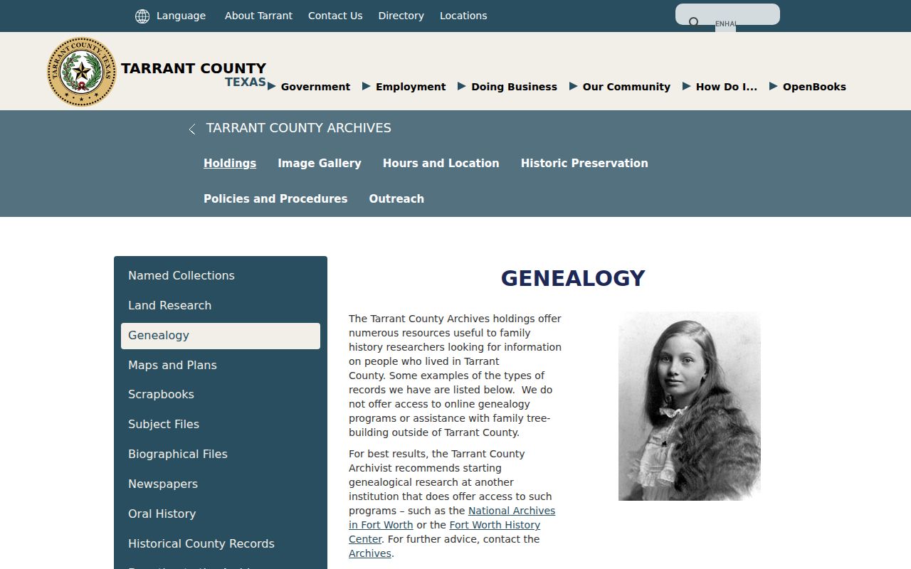 Euless city directory archival genealogy holdings at Tarrant County Archives