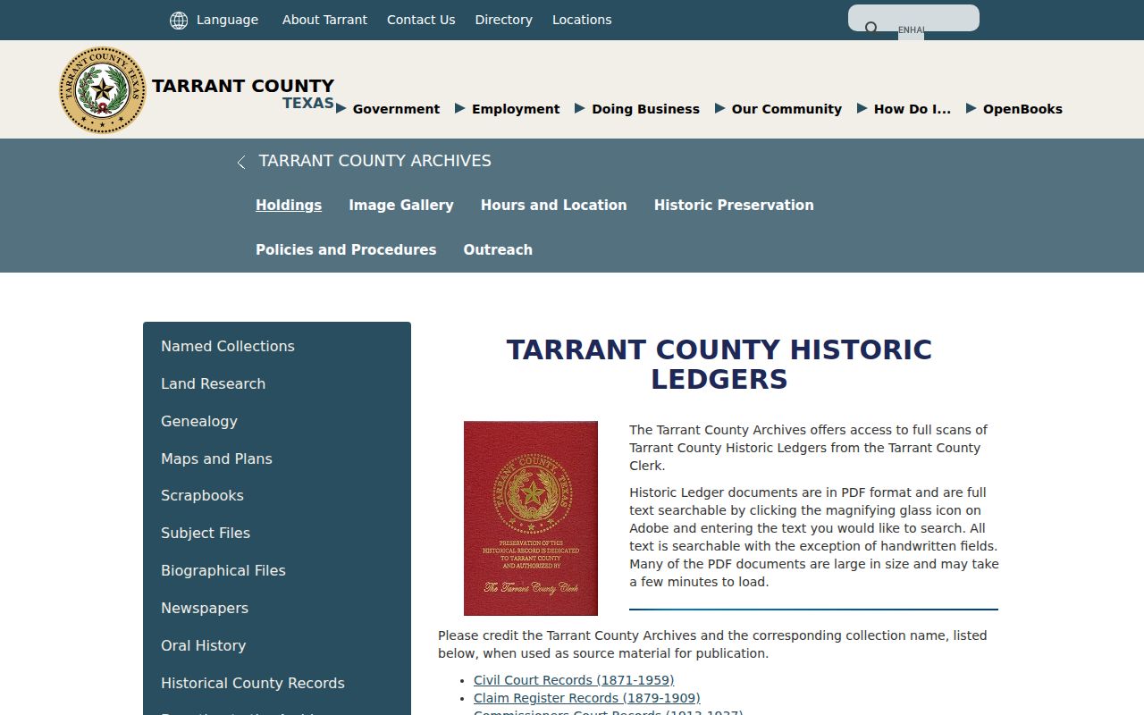 Euless previous residents research through Tarrant County historic ledgers