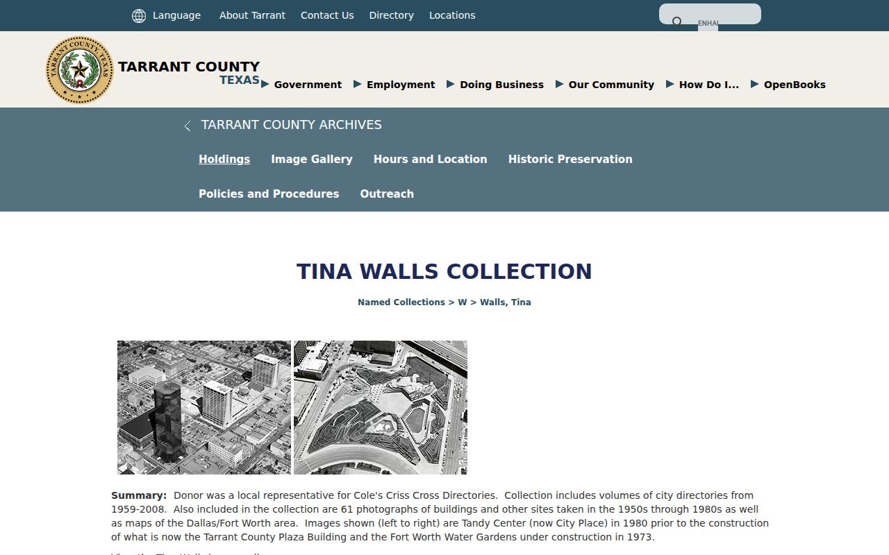 Euless previous residents research in the Walls directory collection
