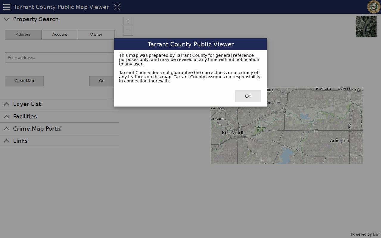 Euless street directory Tarrant GIS parcel viewer