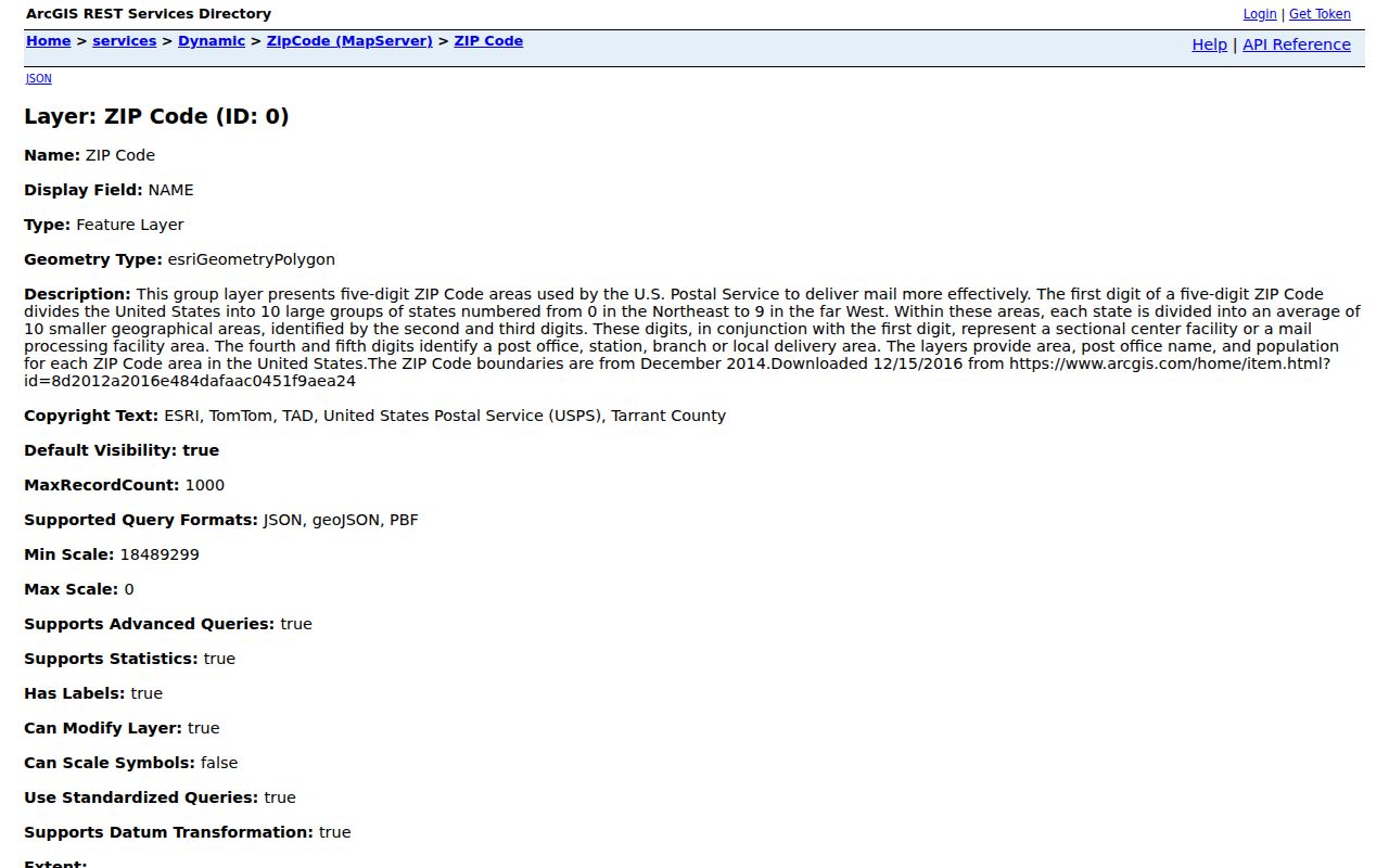 Euless ZIP code directory Tarrant County ArcGIS ZIP layer